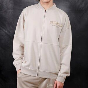 🧥 Brooklyn Cloth Originals Men's Fleece Bomber Jacket – Size Large – Sand – NWT